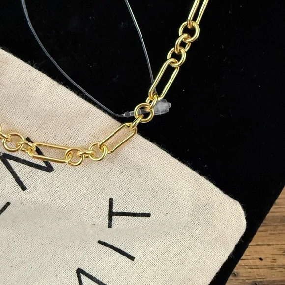 Madewell chunky link chain necklace NEW with dust bag - Picture 5 of 8